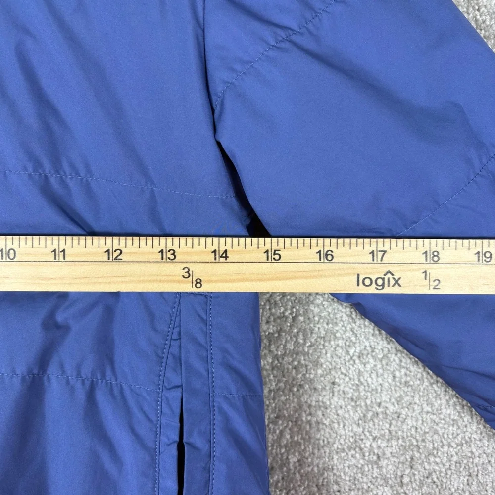 The North Face Girls Reversible Mossbud Swirl Jacket Blue Fleece Size M 10